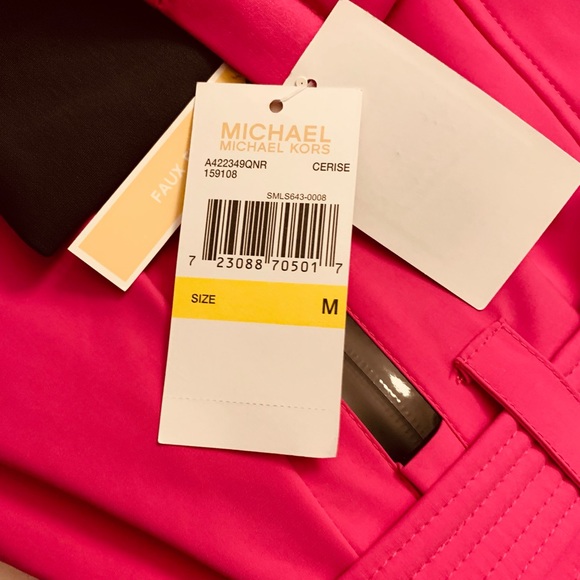 Michael Kors Winter Belted Puffed Coat with Fur Trim Hood - Picture 7 of 9